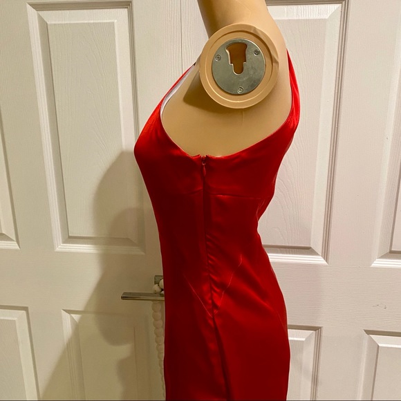 NEIMAN MARCUS SEXY RED SZ 4 SILK ROSA PUSHER DRESS - Picture 4 of 9